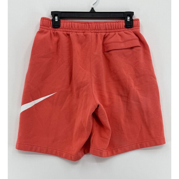 Nike Sportswear Club Fleece Shorts Mens M 7" Orange Big Swoosh Logo BV2721-814 - Picture 2 of 7